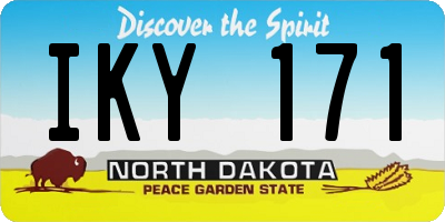 ND license plate IKY171