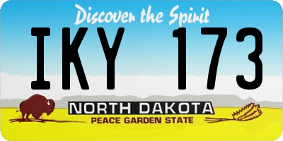 ND license plate IKY173