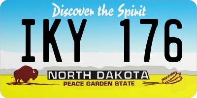 ND license plate IKY176