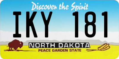 ND license plate IKY181