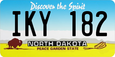 ND license plate IKY182