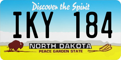 ND license plate IKY184