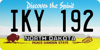 ND license plate IKY192