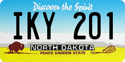 ND license plate IKY201