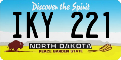 ND license plate IKY221