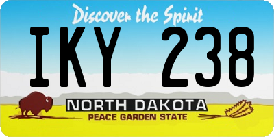 ND license plate IKY238