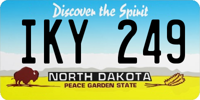 ND license plate IKY249