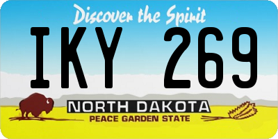 ND license plate IKY269