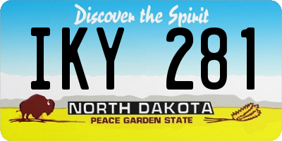 ND license plate IKY281