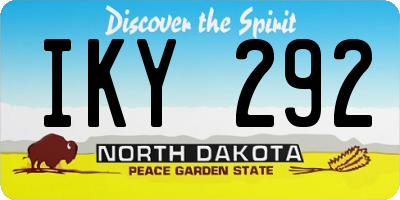 ND license plate IKY292