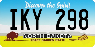 ND license plate IKY298