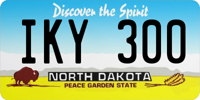 ND license plate IKY300