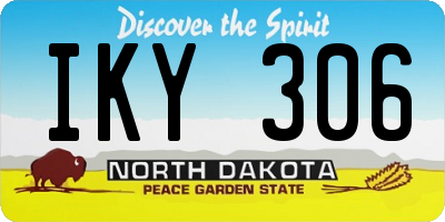 ND license plate IKY306