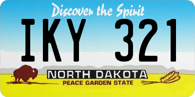 ND license plate IKY321