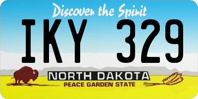 ND license plate IKY329