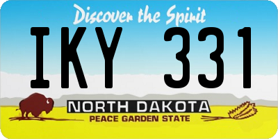 ND license plate IKY331