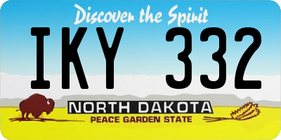 ND license plate IKY332