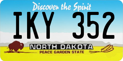 ND license plate IKY352
