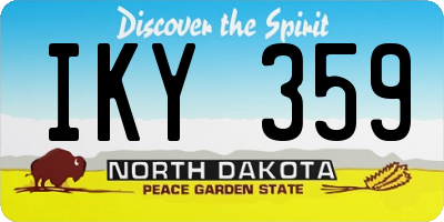 ND license plate IKY359
