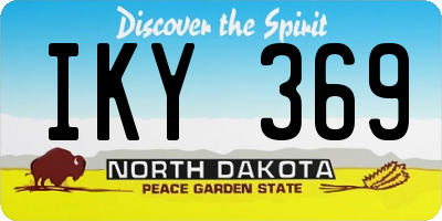 ND license plate IKY369