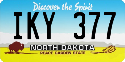ND license plate IKY377