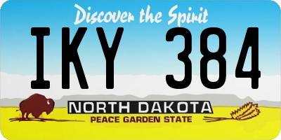 ND license plate IKY384