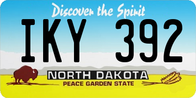 ND license plate IKY392