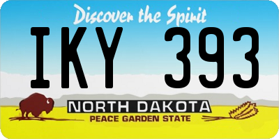 ND license plate IKY393