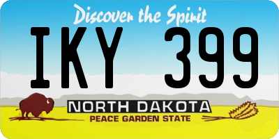 ND license plate IKY399