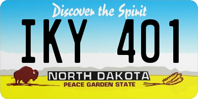 ND license plate IKY401