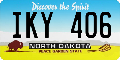 ND license plate IKY406