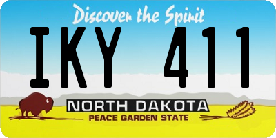 ND license plate IKY411