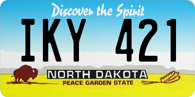 ND license plate IKY421