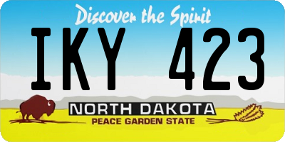 ND license plate IKY423