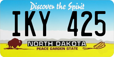 ND license plate IKY425