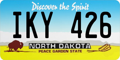ND license plate IKY426
