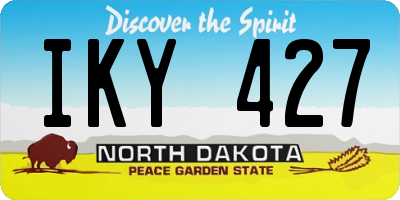 ND license plate IKY427