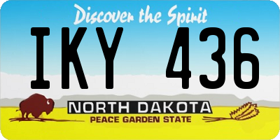 ND license plate IKY436