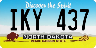 ND license plate IKY437