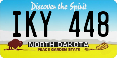 ND license plate IKY448