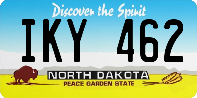 ND license plate IKY462