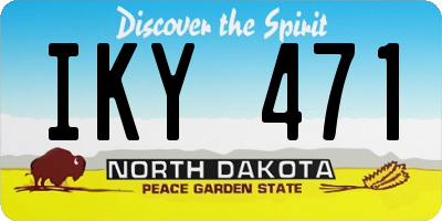 ND license plate IKY471