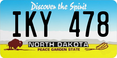 ND license plate IKY478