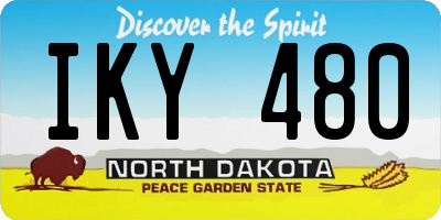 ND license plate IKY480