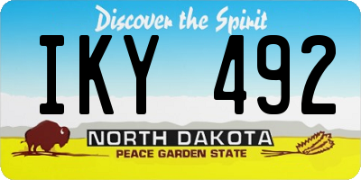 ND license plate IKY492