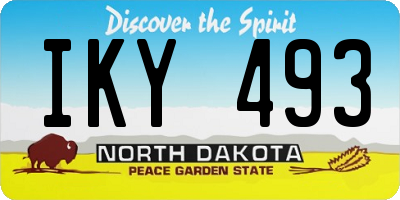ND license plate IKY493