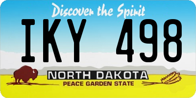 ND license plate IKY498