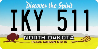 ND license plate IKY511