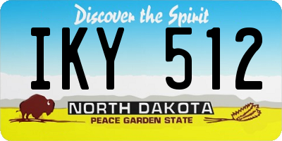 ND license plate IKY512