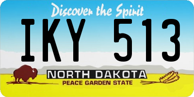 ND license plate IKY513